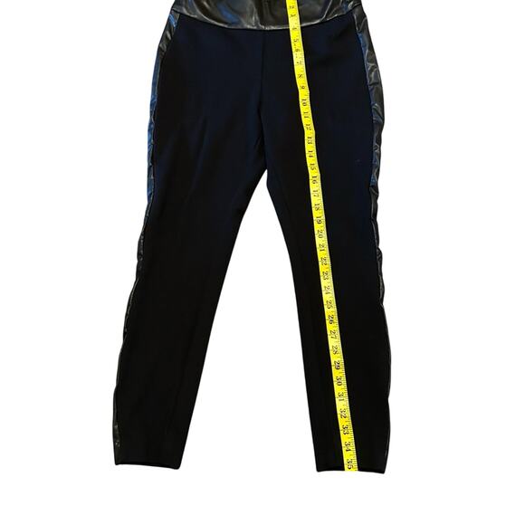 Express Women’s Leggings, black with faux leather trim, size small - Picture 5 of 9